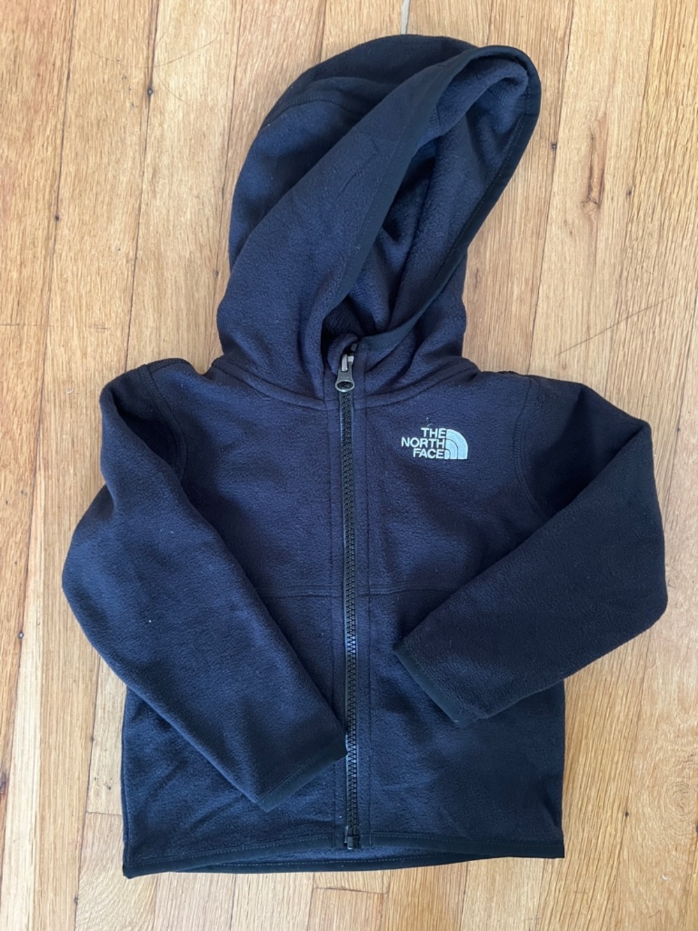 The North Face Kids Black Full-Zip Fleece Hoodie